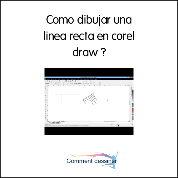 Como dibujar una linea recta en corel draw